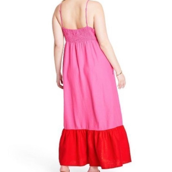 XL Tabitha Brown X Target Pink and Red Maxi Dress - Picture 9 of 10